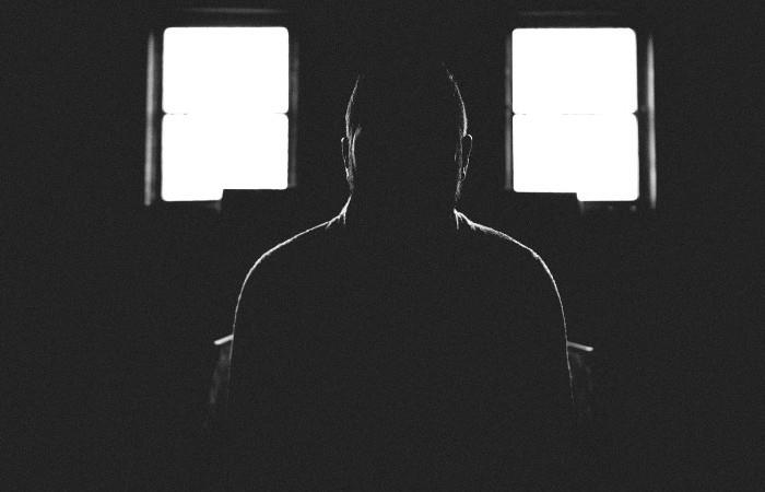 Man in the dark
